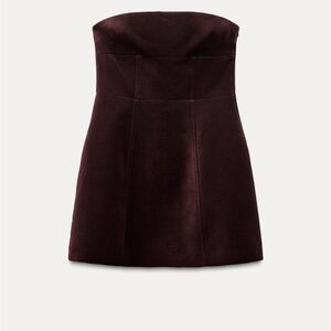 NWT Zara Velvet Bow Dress